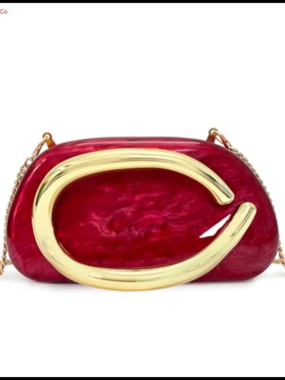 Acrylic Clutch Purse Metal Handle Evening Bag Box Shoulder Crossbody Handbag